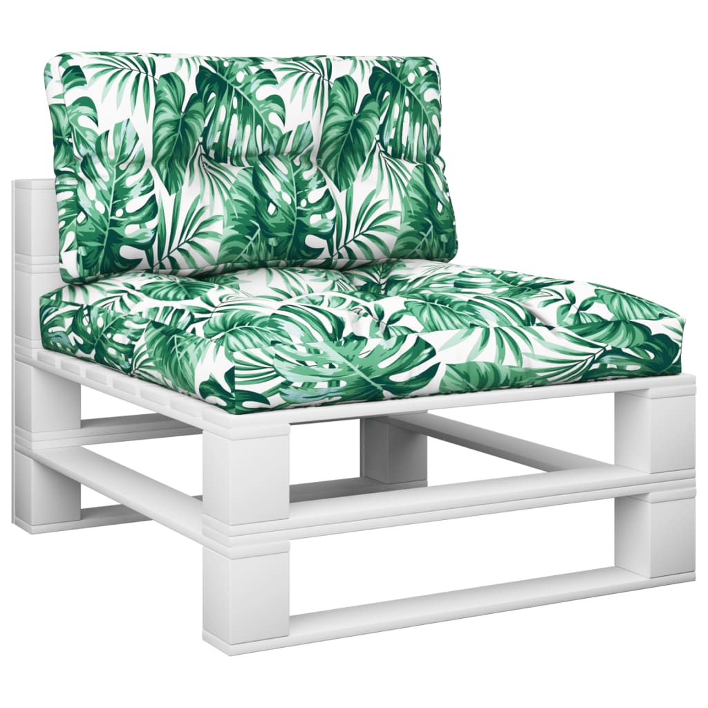 Cuscini per Pallet 2 pz Motivo a Foglie Tessuto 314540