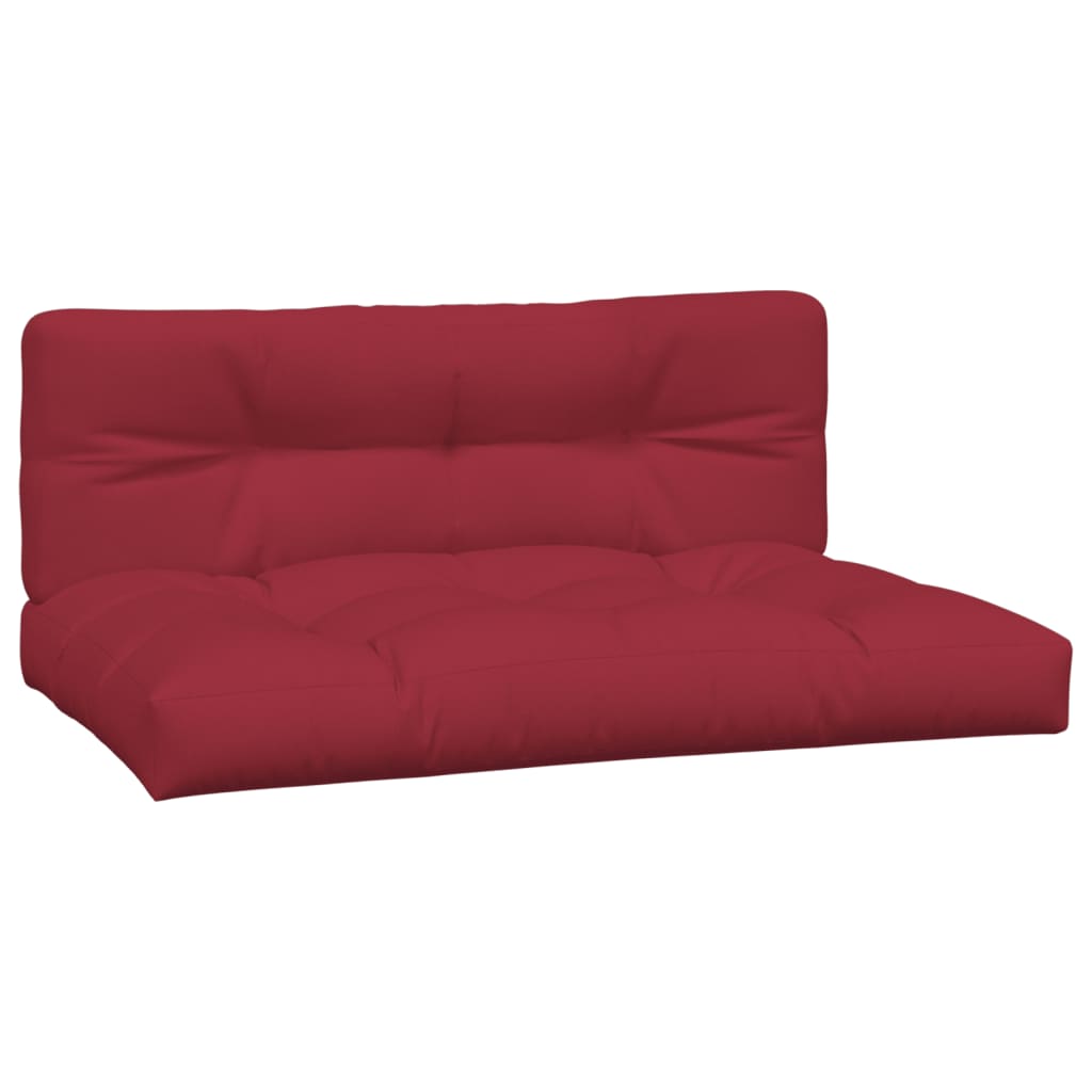 Cuscini per Pallet 2 pz Rosso Vino in Tessuto 314552