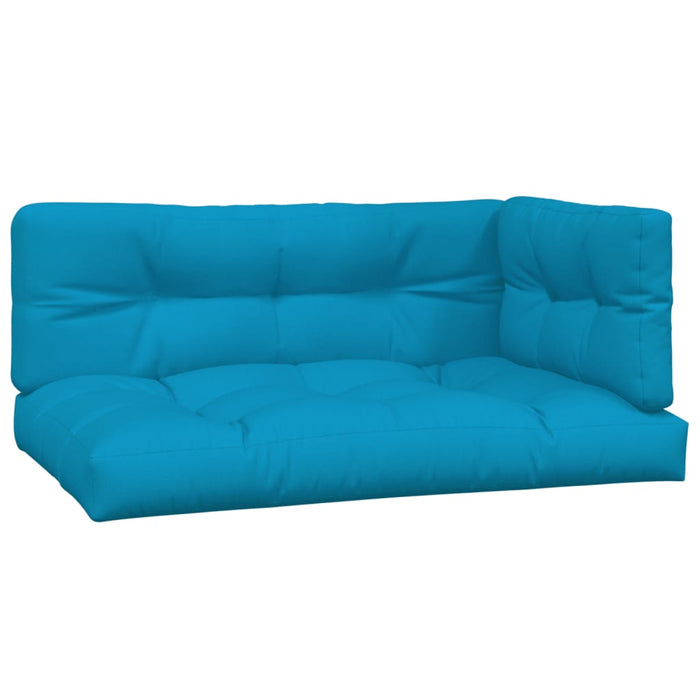 Cuscini per Pallet 3 pz Blu in Tessuto 314562