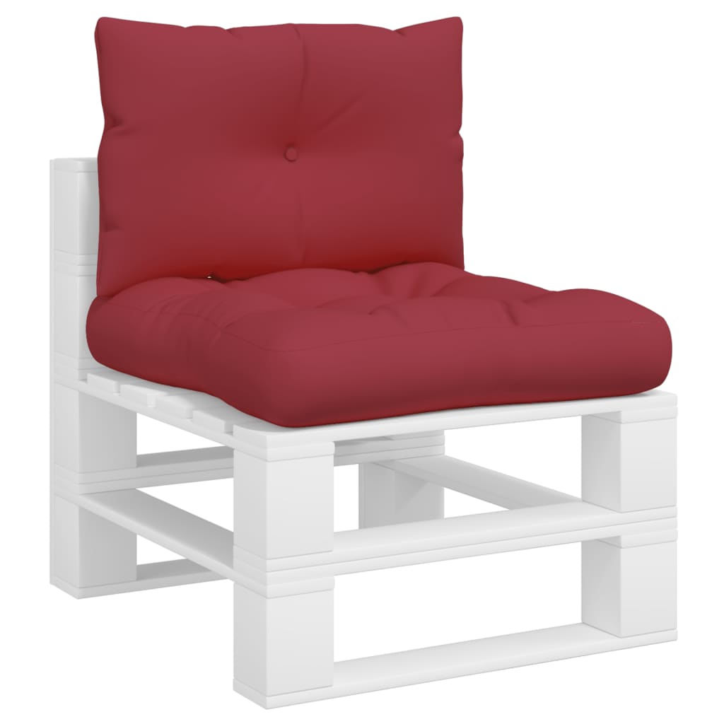 Cuscini per Pallet 2 pz Rosso Vino in Tessuto 314613
