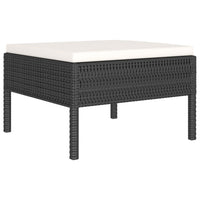 Set Divani da Giardino 4 pz con Cuscini in Polyrattan Nero cod mxl 37797