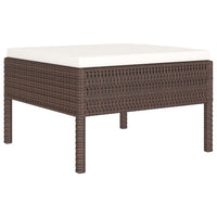 Set Divani da Giardino 6 pz con Cuscini in Polyrattan Marrone 3056985