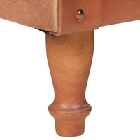 Poltrona a Pozzetto Marrone in Vera Pelle e Tela cod mxl 19474