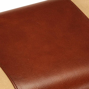 Panca da Palestra 58 cm Vera Pelle Marrone e Massello di Mango