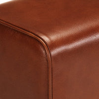 Panca da Palestra 38 cm Vera Pelle Marrone e Massello di Mango 320786