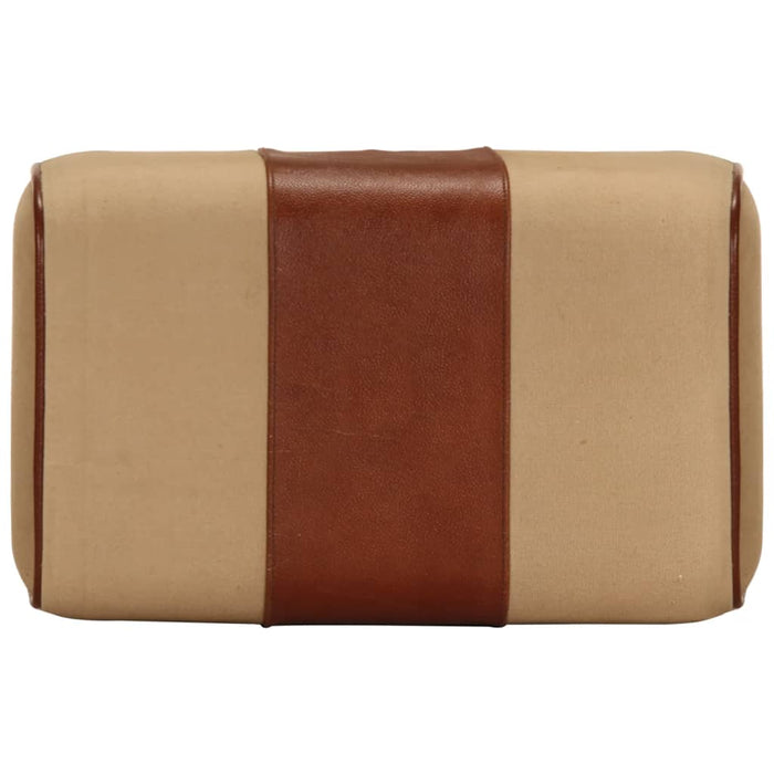 Panca da Palestra 38 cm Vera Pelle Marrone e Massello di Mango 320787