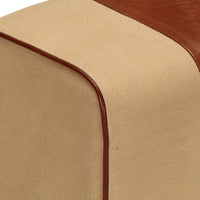 Panca da Palestra 38 cm Vera Pelle Marrone e Massello di Mango 320787