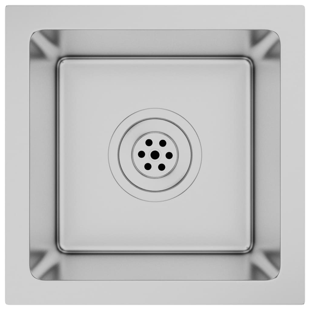 Lavello da cucina fatto a mano interno casa lavabo argento 30 x 30 cm acciaio inox 02_0002449