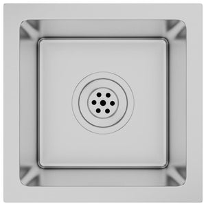 Lavello da cucina fatto a mano interno casa lavabo argento 30 x 30 cm acciaio inox 02_0002449