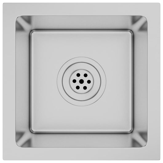 Lavello da cucina fatto a mano interno casa lavabo argento 30 x 30 cm acciaio inox 02_0002449