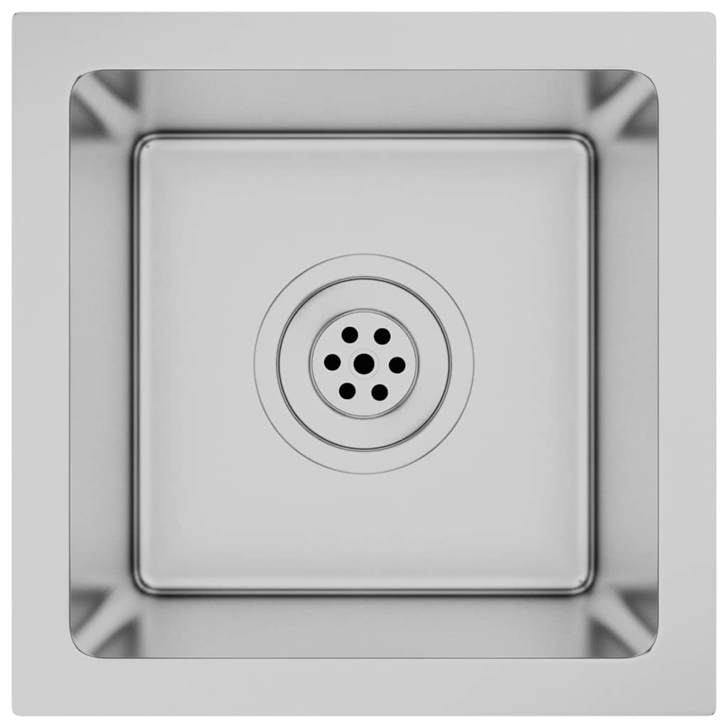 Lavello da Cucina Lavorato a Mano-Lavandino-Lavabo in Acciaio Inox 217165