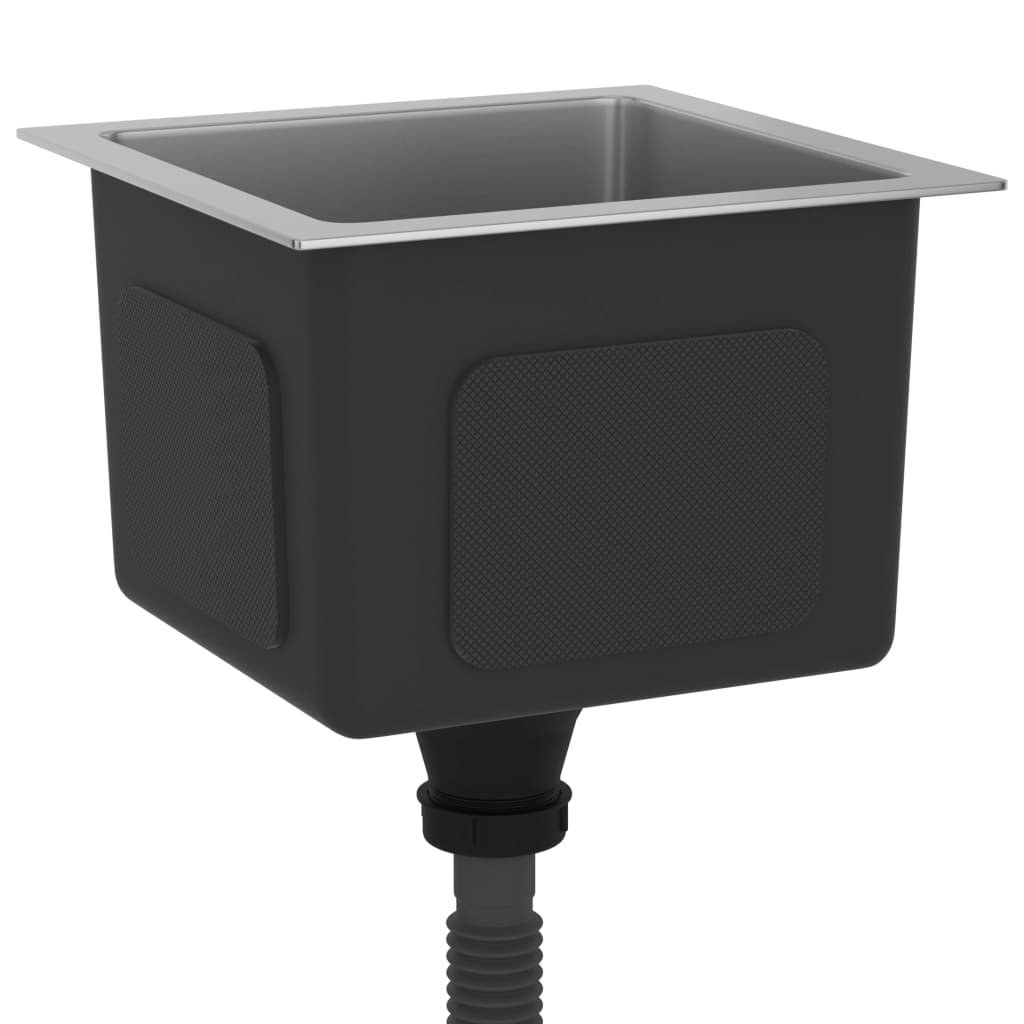 Lavello da cucina fatto a mano interno casa lavabo argento 30 x 30 cm acciaio inox 02_0002449