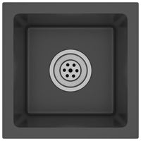 Lavello da Cucina-Lavandino-Lavabo Artigianale Nero in Acciaio Inox 264708