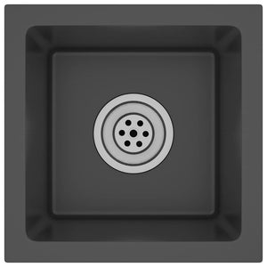 Lavello da Cucina Artigianale Nero in Acciaio Inox 51499