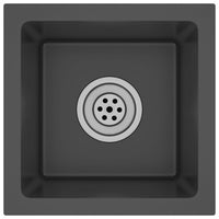 Lavello da cucina fatto a mano lavabo da bagno interno casa 30 x 30 cm acciaio inossidabile nero 02_0002450