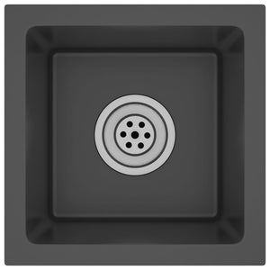 Lavello da cucina fatto a mano lavabo da bagno interno casa 30 x 30 cm acciaio inossidabile nero 02_0002450