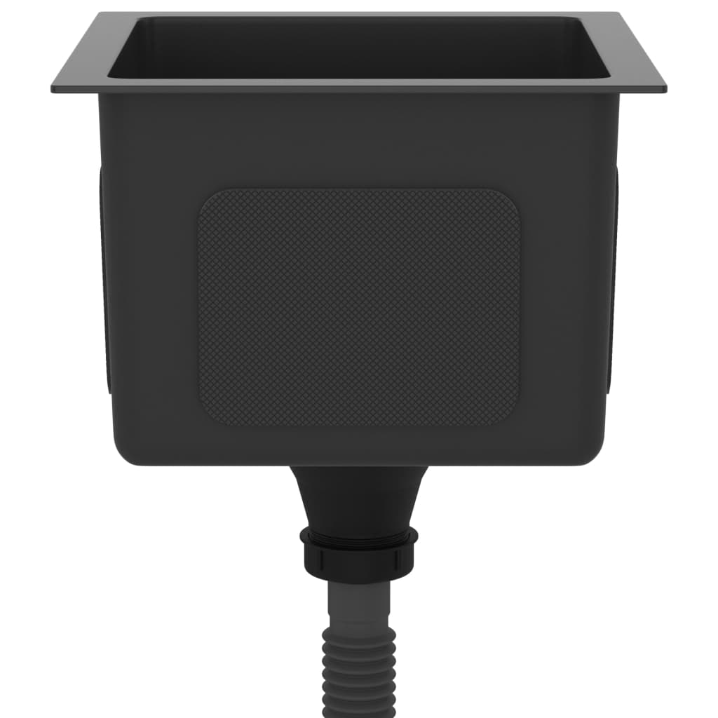 Lavello da cucina fatto a mano lavabo da bagno interno casa 30 x 30 cm acciaio inossidabile nero 02_0002450