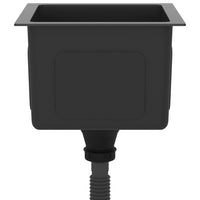 Lavello da cucina fatto a mano lavabo da bagno interno casa 30 x 30 cm acciaio inossidabile nero 02_0002450