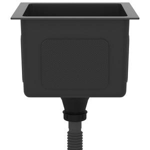 Lavello da cucina fatto a mano lavabo da bagno interno casa 30 x 30 cm acciaio inossidabile nero 02_0002450