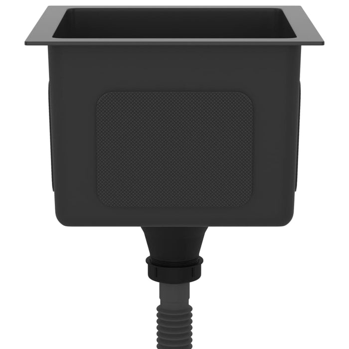 Lavello da cucina fatto a mano lavabo da bagno interno casa 30 x 30 cm acciaio inossidabile nero 02_0002450