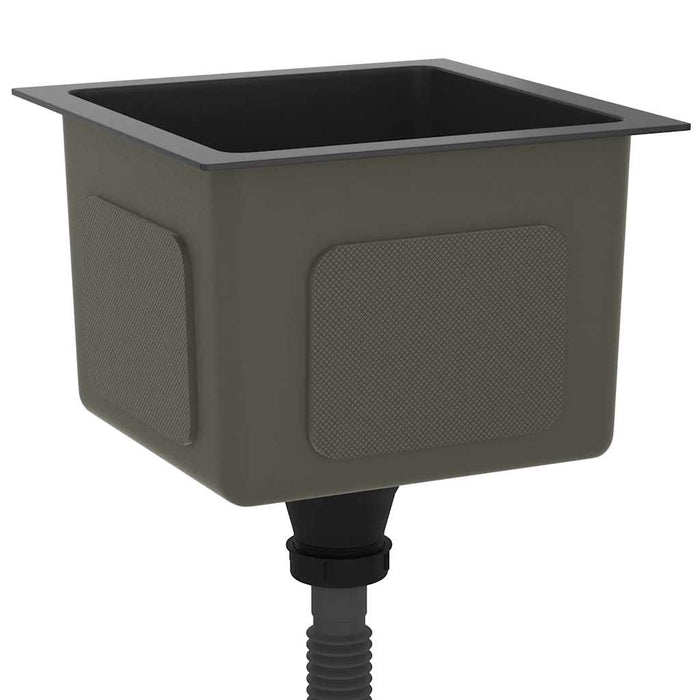 Lavello da Cucina Artigianale Nero in Acciaio Inox 51499