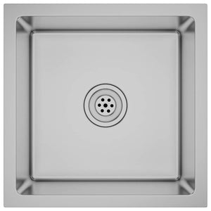 Lavello da Cucina Lavorato a Mano-Lavandino-Lavabo in Acciaio Inox 909962