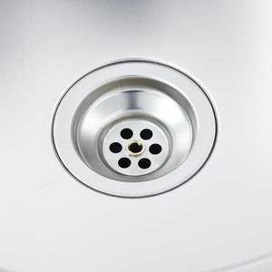 Lavello da Cucina Lavorato a Mano-Lavandino-Lavabo in Acciaio Inox 909962