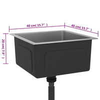 Lavello da Cucina Lavorato a Mano in Acciaio Inox