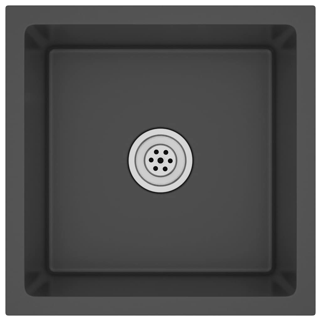 Lavello da Cucina Artigianale Nero in Acciaio Inox cod mxl 52772