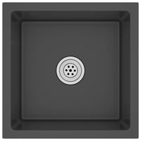 Lavello da Cucina Artigianale Nero in Acciaio Inox 51501