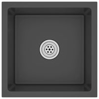 Lavabo da cucina fatto a mano per interni casa bagno lavabo nero 40 x 40 cm in acciaio inox 02_0002452