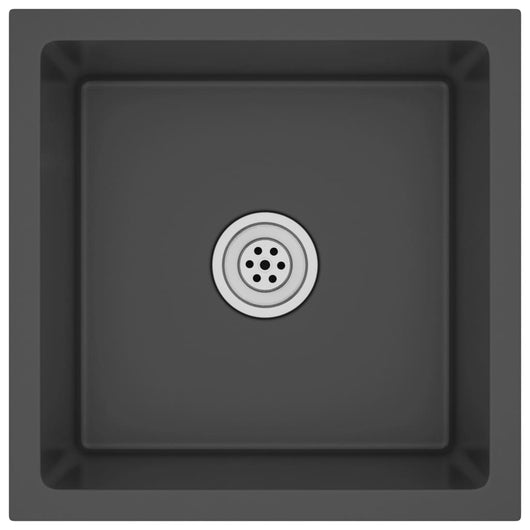 Lavabo da cucina fatto a mano per interni casa bagno lavabo nero 40 x 40 cm in acciaio inox 02_0002452