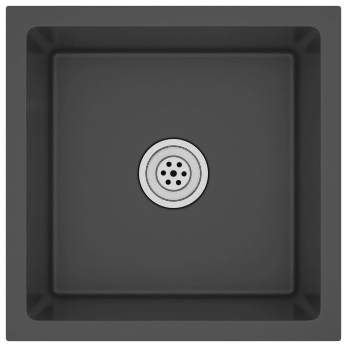 Lavabo da cucina fatto a mano per interni casa bagno lavabo nero 40 x 40 cm in acciaio inox 02_0002452