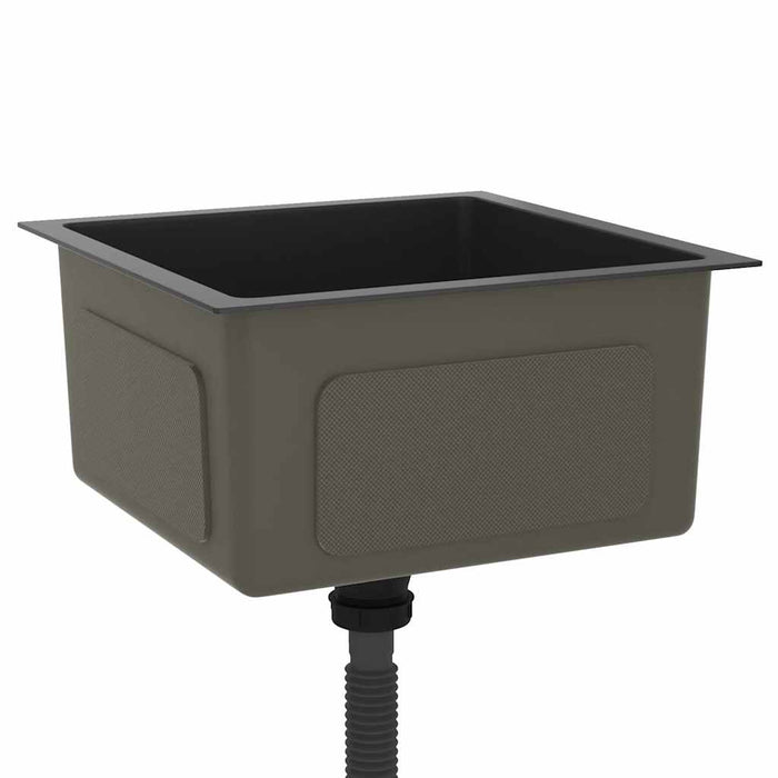 Lavello da Cucina Artigianale Nero in Acciaio Inox cod mxl 52772