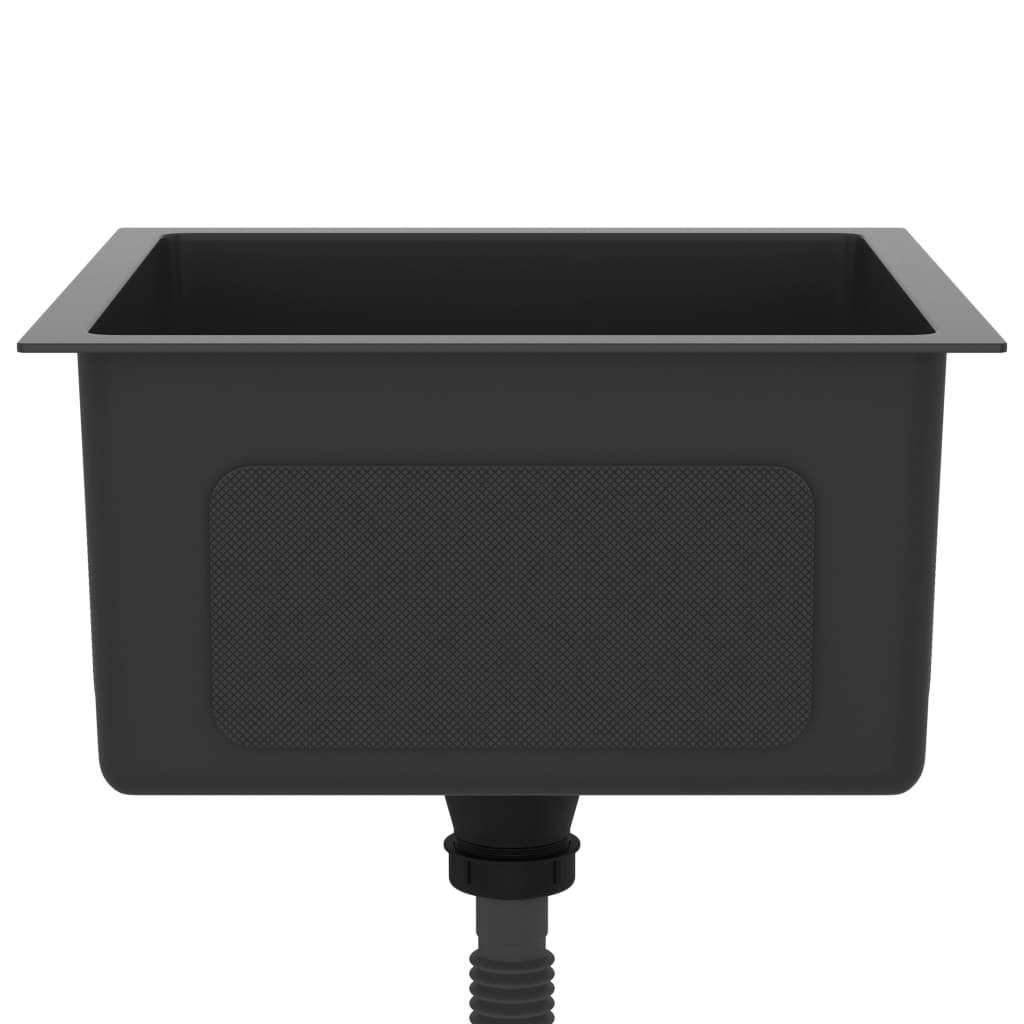 Lavabo da cucina fatto a mano per interni casa bagno lavabo nero 40 x 40 cm in acciaio inox 02_0002452