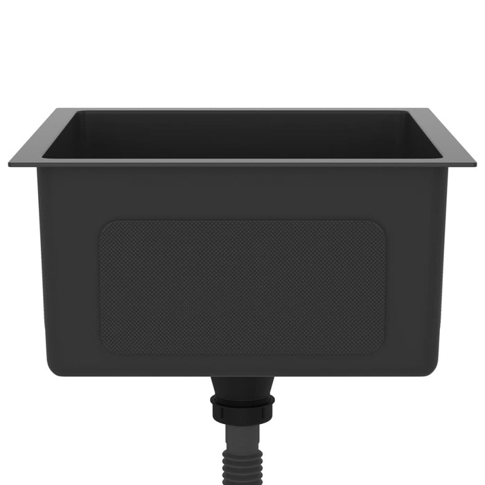 Lavabo da cucina fatto a mano per interni casa bagno lavabo nero 40 x 40 cm in acciaio inox 02_0002452