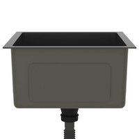 Lavello da Cucina Artigianale Nero in Acciaio Inox 51501