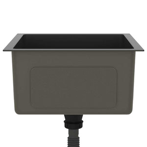 Lavello da Cucina Artigianale Nero in Acciaio Inox 51501