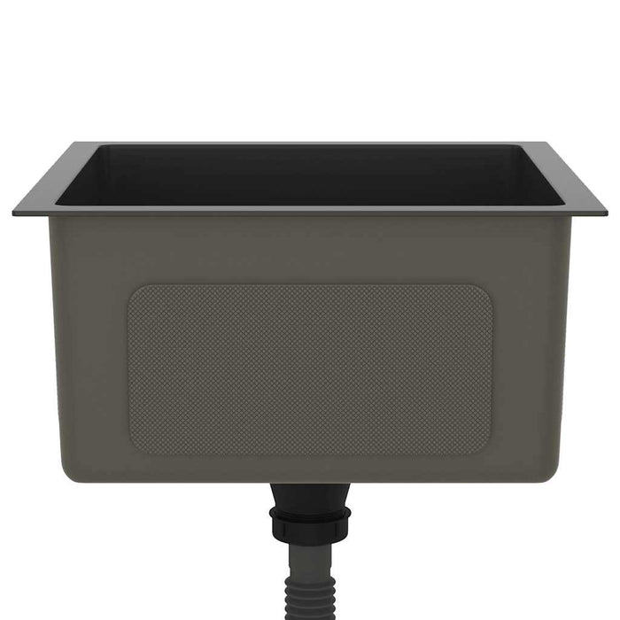 Lavello da Cucina Artigianale Nero in Acciaio Inox 51501