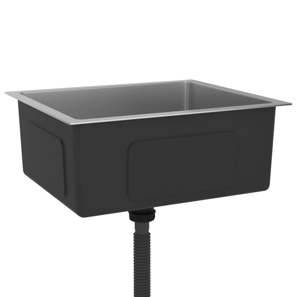 Lavello da cucina fatto a mano 51 x 44 cm acciaio inox argento 02_0002453