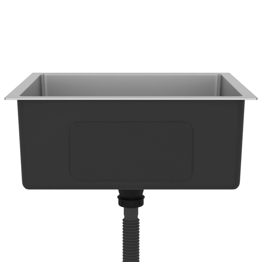 Lavello da cucina fatto a mano 51 x 44 cm acciaio inox argento 02_0002453