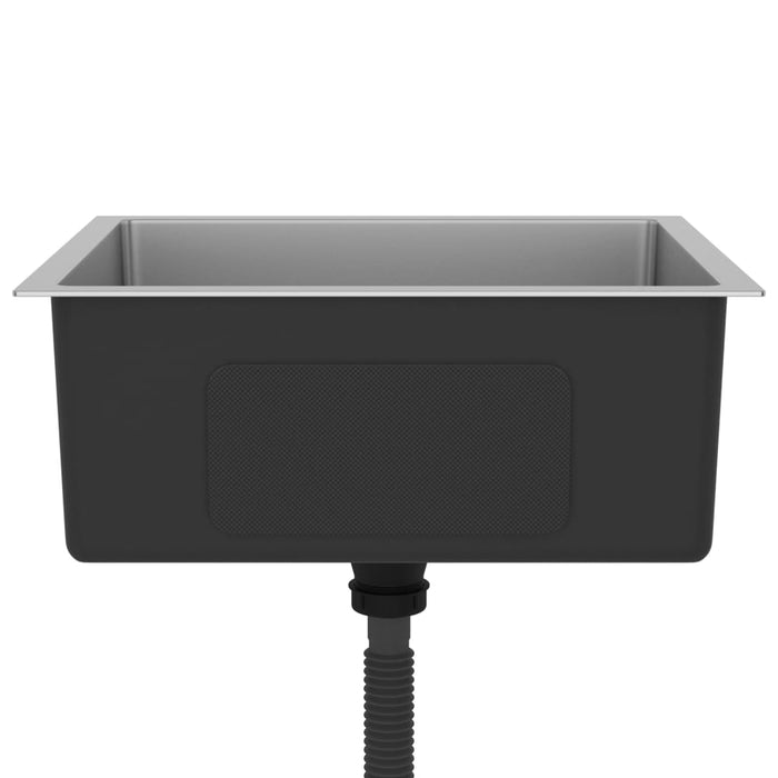 Lavello da cucina fatto a mano 51 x 44 cm acciaio inox argento 02_0002453