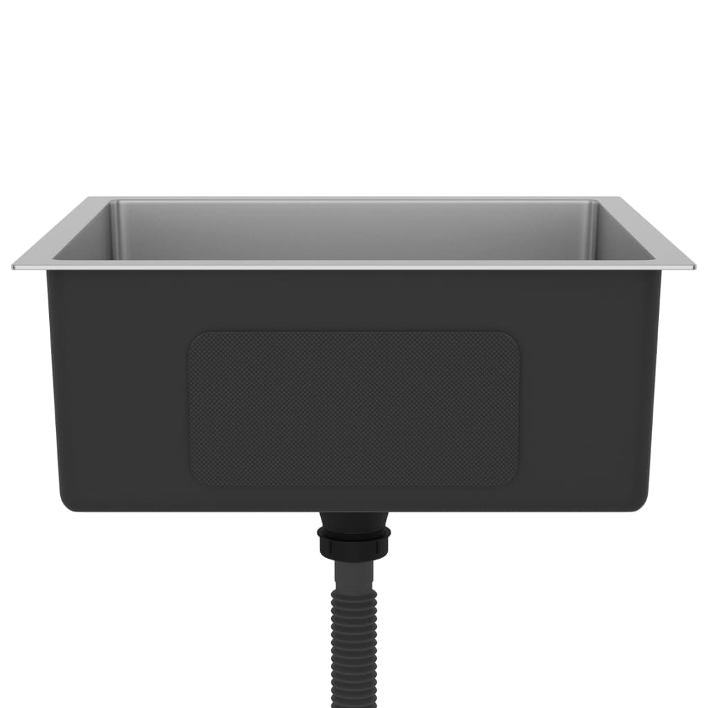 Lavello da cucina fatto a mano 51 x 44 cm acciaio inox argento 02_0002453