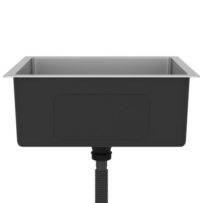 Lavello da cucina fatto a mano 51 x 44 cm acciaio inox argento 02_0002453