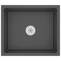 Lavello da cucina fatto a mano 51 x 44 cm acciaio inox nero 02_0002454