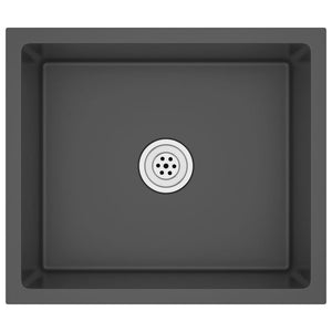 Lavello da cucina fatto a mano 51 x 44 cm acciaio inox nero 02_0002454