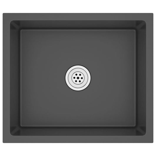 Lavello da cucina fatto a mano 51 x 44 cm acciaio inox nero 02_0002454