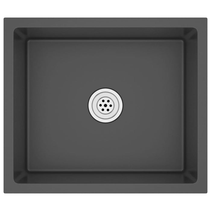 Lavello da cucina fatto a mano 51 x 44 cm acciaio inox nero 02_0002454