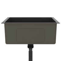 Lavello da Cucina Artigianale Nero in Acciaio Inox cod mxl 54230