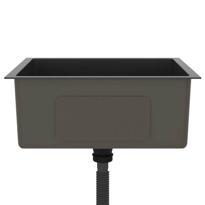 Lavello da Cucina Artigianale Nero in Acciaio Inox cod mxl 54230